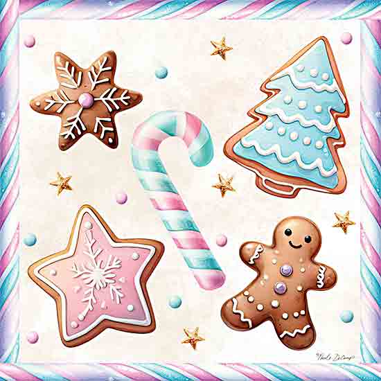 Nicole DeCamp ND317 - ND317 - Christmas Gingerbread Cookies - 12x12 Christmas, Holidays, Kitchen, Cookies, Gingerbread Man, Gingerbread Cookies, Candy Cane, Stars, Fantasy from Penny Lane