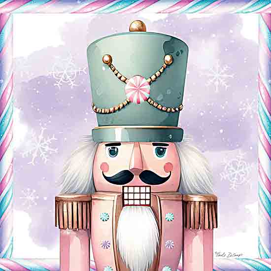 Nicole DeCamp ND321 - ND321 - Christmas Candyland Nutcracker II - 12x12 Christmas, Holidays, Nutcracker, Winter, Snowflakes, Candy Canes, Pink, Blue from Penny Lane