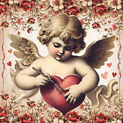 ND349 - Be My Valentine Cupid Heart - 12x12