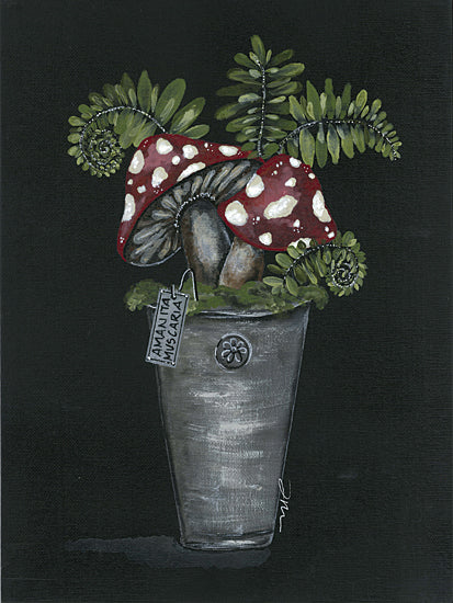 Julie Norkus NOR102 - NOR102 - Toadstool - 12x16 Mushrooms, Ferns, Tin Pail, Garden from Penny Lane