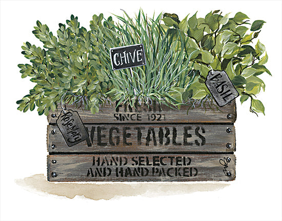 Julie Norkus NOR105 - NOR105 - Indoor Herb Garden - 12x16 Herbs, Herb Garden, Chives, Basil, Crate, Kitchen from Penny Lane