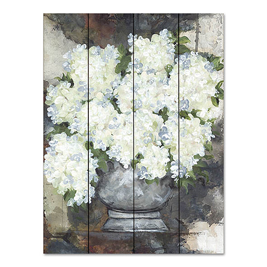 Julie Norkus NOR195PAL - NOR195PAL - Snowball Hydrangeas II - 12x16 Snowball Hydrangeas, Hydrangeas, Flowers, White Flowers, Vase, Abstract from Penny Lane