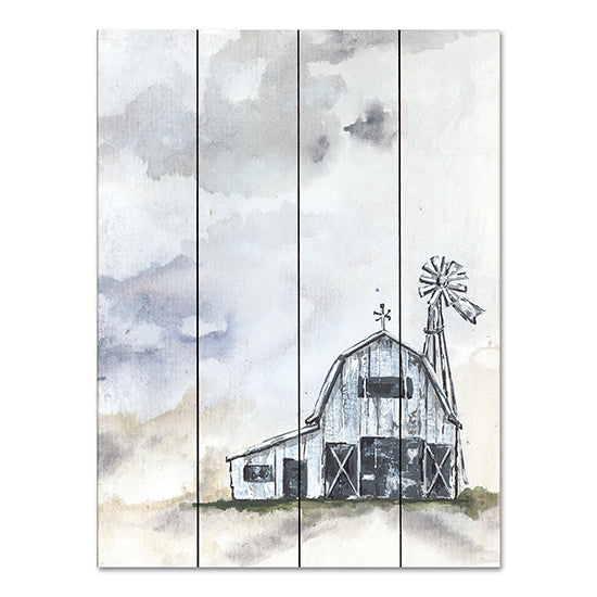 Julie Norkus NOR243PAL - NOR243PAL - Haven Mini Barn - 12x16 Abstract, Barn, White Barn, Farm, Simplistic from Penny Lane