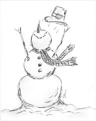 NOR280 - Snowman with Hat - 12x16