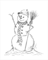 NOR281 - Snowman with Broom - 12x16