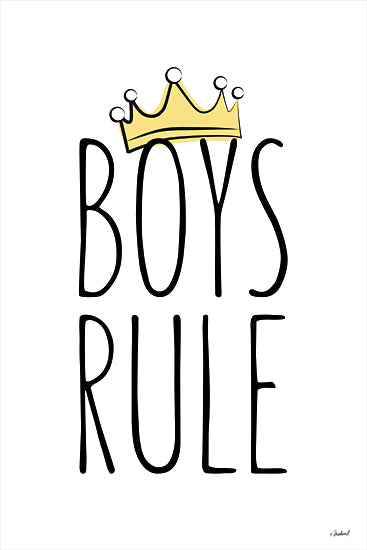 Martina Pavlova PAV356 - PAV356 - Boys Rule     - 12x16 Boy's Rule, Crown, Tween, Signs from Penny Lane