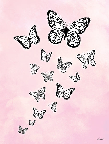 Martina Pavlova PAV381 - PAV381 - Pink Butterflies - 12x16 Butterflies, Pink Background from Penny Lane