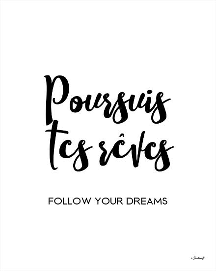 Martina Pavlova PAV416 - PAV416 - Dreams - French - 12x16 Follow Your Dreams, French, Motivational, Signs from Penny Lane
