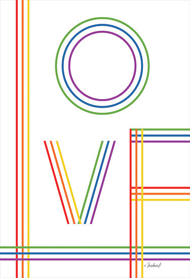 Martina Pavlova PAV484 - PAV484 - Rainbow Love - 12x18 Rainbow Love, Love, Gay Pride,  Typography, Signs from Penny Lane