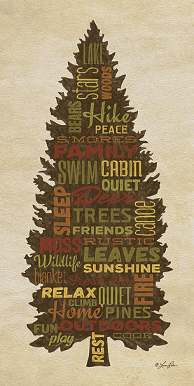 Lauren Rader RAD1089 - At the Lake - Tree, Lake, Rules, Typography from Penny Lane Publishing