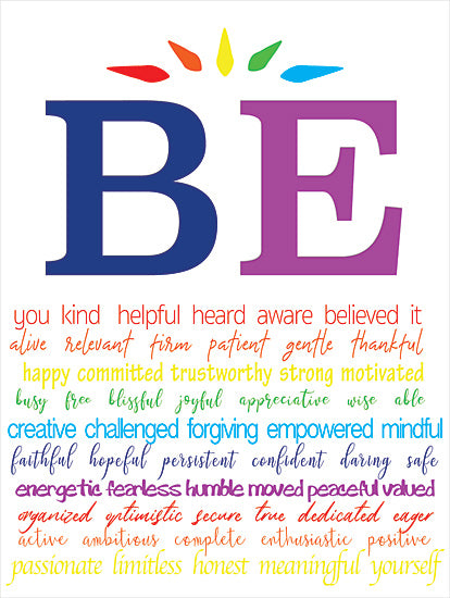 Lauren Rader RAD1375 - RAD1375 - Be You - 12x16 Be You, Motivational, Rainbow Colors, Gay Pride, Typography, Signs from Penny Lane
