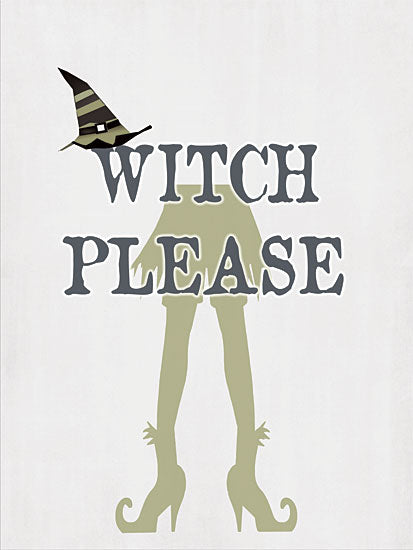 Lauren Rader RAD1390 - RAD1390 - Witch Please - 12x16 Halloween, Fall, Witch Please, Typography, Signs, Witch's Hat from Penny Lane