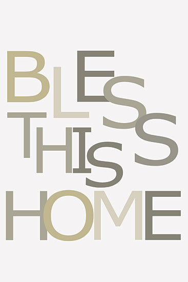 Lauren Rader RAD1414 - RAD1414 - Bless This Home - 12x18 Inspirational, Home, Bless This Home, Typography, Signs, Textual Art from Penny Lane