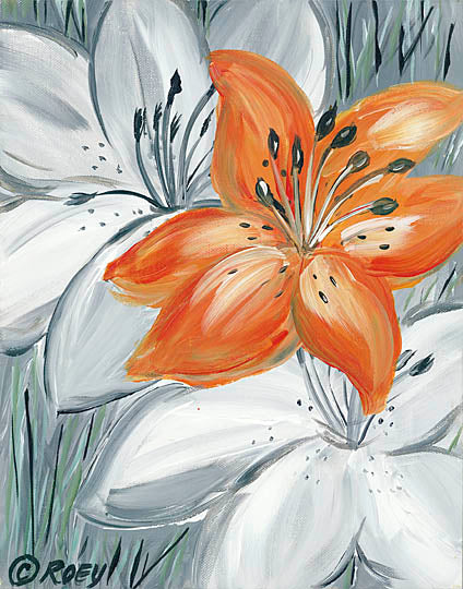 Roey Ebert REAR170 - Tiger Lily in Orange - Contemporary, Floral, Tiger Lily from Penny Lane Publishing