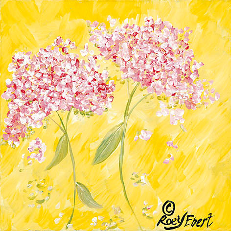 Roey Ebert REAR171 - Pink Hydrangeas - Contemporary, Floral, Hydrangeas from Penny Lane Publishing