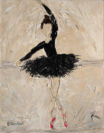 Roey Ebert REAR186 - Ballerina with Scarlet Pointe Shoes - Children's Art, Figurative, Ballerina, Girl, Dance, Abstract from Penny Lane Publishing