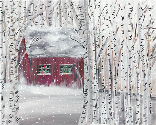 Roey Ebert REAR216 - Holiday Barn and Birches  - Holiday, Barn, Birch Trees, Winter, Snow from Penny Lane Publishing