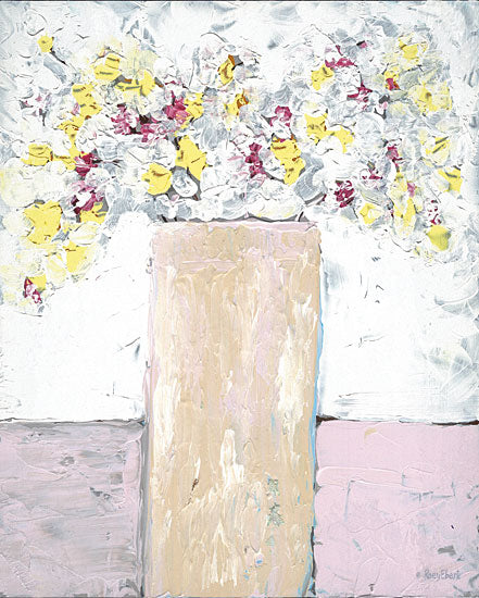 Roey Ebert REAR371 - REAR371 - Kitchen Table Flowers - 12x16 Abstract, Flowers, Yellow Flowers, Bouquet, Blooms, Botanical, Contemporary from Penny Lane