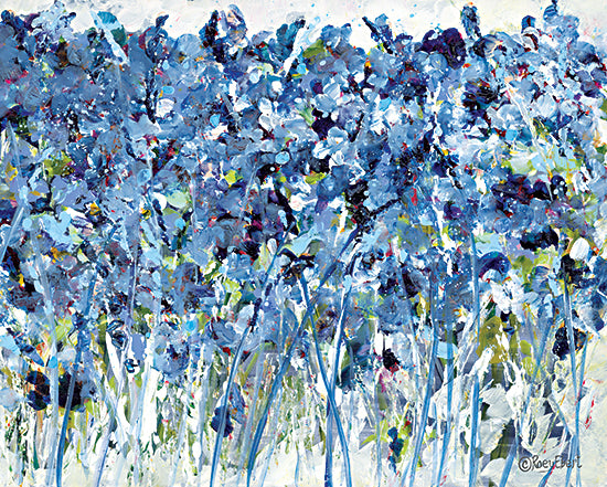Roey Ebert REAR415 - REAR415 - Wildflowers in Blue - 16x12 Abstract, Flowers, Blue Flowers, Wildflowers, Textured, Botanical from Penny Lane