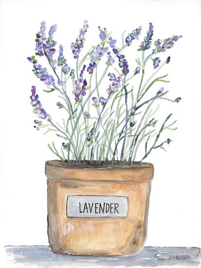 Roey Ebert REAR424 - REAR424 - Lavender Pot - 12x16 Herbs, Lavender, Clay Pot, Typography, Signs, Textual Art, Kitchen from Penny Lane
