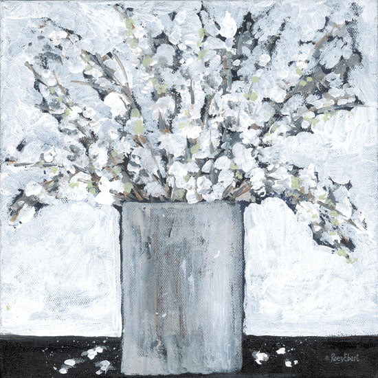 Roey Ebert REAR432 - REAR432 - Farmhouse Floral I    - 12x12 Abstract, Flowers, White Flowers, Vase, Bouquet, Farmhouse/Country from Penny Lane