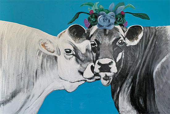 Suzi Redman RED128 - RED128 - Queenie    - 18x12 Cows, Farm, Floral Crown, Portrait from Penny Lane