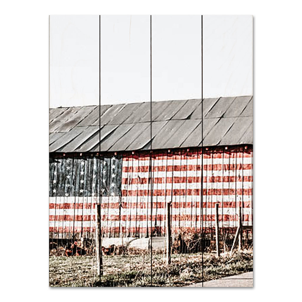 Jennifer Rigsby RIG100PAL - RIG100PAL - American Flag Barn - 16x12 Independence Day, Patriotic, American Flag, Barn, Farm, Vintage, Old Barn, Americana, Summer, Farmhouse/Country, Photography from Penny Lane