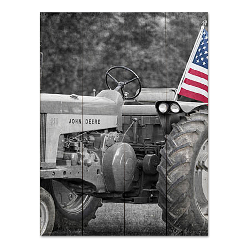 Jennifer Rigsby RIG101PAL - RIG101PAL - Tractor with American Flag - 16x12 Independence Day, Patriotic, American Flag, Farm, Tractor, Americana, Summer, Farmhouse/Country, Photography from Penny Lane