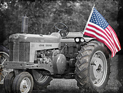 RIG101 - Tractor with American Flag - 16x12