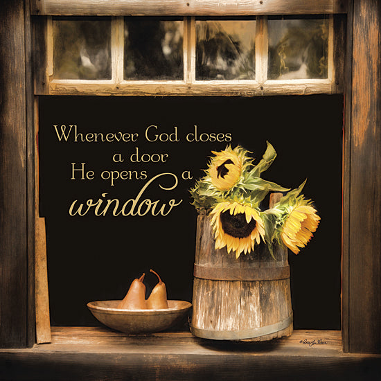 Robin-Lee Vieira RLV531 - God Opens Windows - Sunflower, Bucket, Inspirational, Window, God, Pears from Penny Lane Publishing