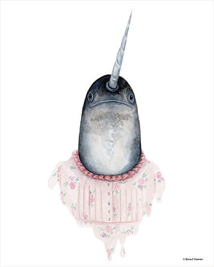 Rachel Nieman RN136 - RN136 - Narwhal in a Nightgown - 12x16 Narwhal, Nightgown, Portrait from Penny Lane