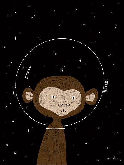 Rachel Nieman RN213 - RN213 - Monkey in Space - 12x16 Monkey, Space, Kid's Art, Astronomy from Penny Lane
