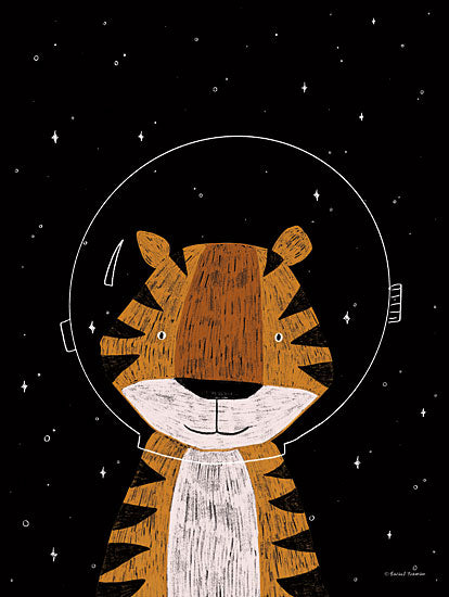 Rachel Nieman RN214 - RN214 - Tiger in Space - 12x16 Tiger, Space, Kid's Art, Astronomy from Penny Lane