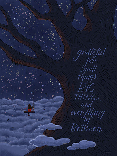 Rachel Nieman RN222 - RN222 - Grateful for Everything - 12x16 Grateful for Everything, Tree, Whimsical, Signs, Girl, Kid's Art from Penny Lane