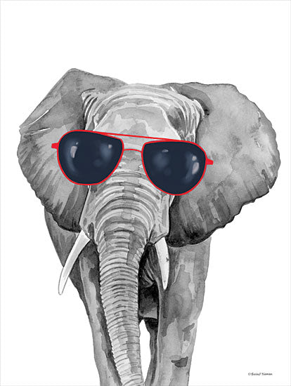 Rachel Nieman RN359 - RN359 - Looking Cool Elephant - 12x16 Elephant, Glasses, Whimsical from Penny Lane
