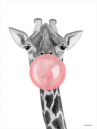 Rachel Nieman RN362 - RN362 - Bubblegum Giraffe - 12x16 Giraffe, Bubblegum, Whimsical from Penny Lane