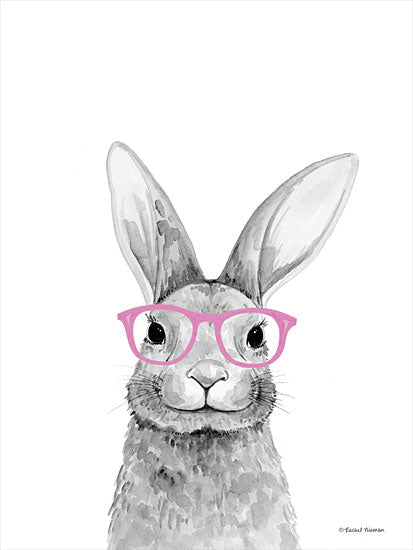 Rachel Nieman RN364 - RN364 - Smart Rabbit - 12x16 Rabbit, Glasses, Whimsical from Penny Lane
