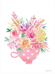 RN382 - Pretty in Pink Tea Cup - 12x16