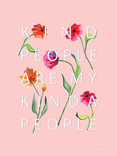 Rachel Nieman RN395 - RN395 - Kind People - 12x16 Kind People, Flowers, Pink, Typography, Signs from Penny Lane