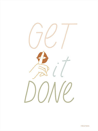 Rachel Nieman RN404 - RN404 - Get It Done - 12x16 Typography, Signs, Get It Done, Motivational, Hand, Lips from Penny Lane