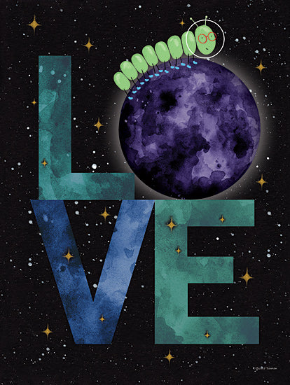 Rachel Nieman RN408 - RN408 - Caterpillar Adventure 2 - 12x16 Caterpillar, Outer Space, Stars, Love, Typography, Signs, Whimsical, Baby, Children from Penny Lane