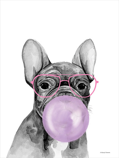 Rachel Nieman RN438 - RN438 - Bubble Gum Puppy - 12x16 Dog, Puppy, Bubble Gum, Glasses, Whimsical, Children from Penny Lane