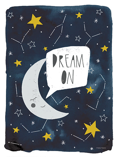 Rachel Nieman RN447 - RN447 - Dream On Moon    - 12x16 Dream On Moon, Moon, Constellations, Stars, Baby, Kid's Art, Typography, Signs from Penny Lane