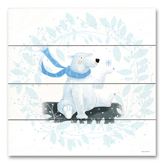 Rachel Nieman RN461PAL - RN461PAL - Polar Bear Holiday - 12x12 Polar Bear, Winter, Whimsical, Snowflakes from Penny Lane