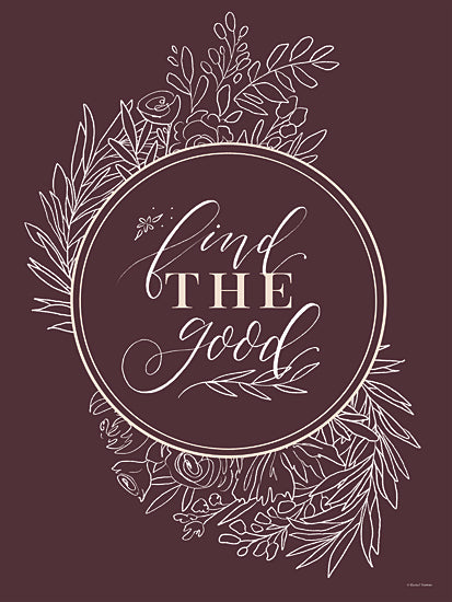 Rachel Nieman RN463 - RN463 - Find the Good - 12x16 Find the Good, Motivational, Wreath, Typography, Signs from Penny Lane