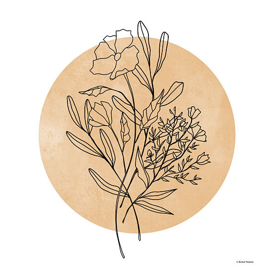 Rachel Nieman RN485 - RN485 - Moon Flowers - 12x12 Flowers, Sketch, Drawing Prints, Moon from Penny Lane