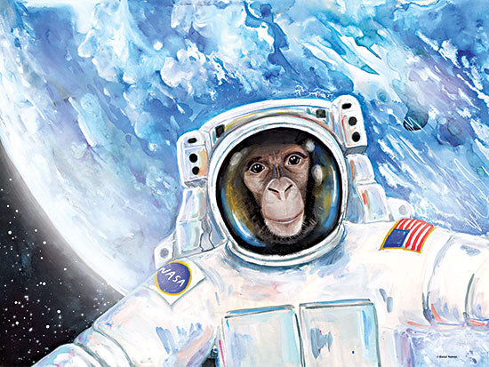 Rachel Nieman RN501 - RN501 - Selfie Monkey Astronaut - 16x12 Whimsical, Astronomy, Astronaut, Monkey, Selfie, Space, Children from Penny Lane