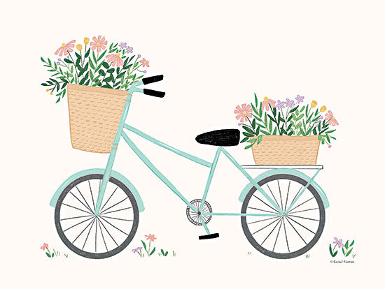 Rachel Nieman RN502 - RN502 - Spring Flower Bike   - 16x12 Bike, Bicycle, Flowers, Pink Flowers, Spring, Spring Flowers from Penny Lane
