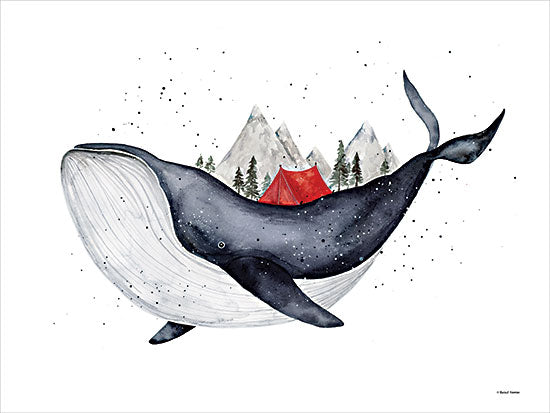 Rachel Nieman RN543 - RN543 - Camping Adventure - 16x12 Whimsical, Whale, Camping, Tent, Mountains, Trees, Camping Adventure from Penny Lane