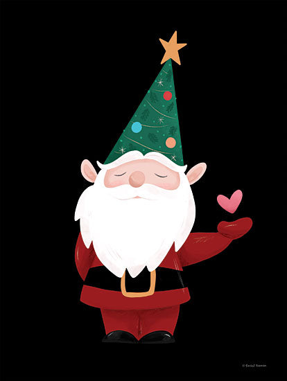 Rachel Nieman RN549 - RN549 - Christmas Tree Santa Gnome - 12x16 Christmas, Holidays, Santa Claus, Whimsical, Heart, Christmas Tree Hat, Decorative, Winter from Penny Lane